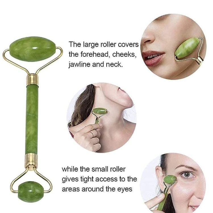 Anti Ageing Facial Massager Jade Roller & Gua Sha  and Bath Body Brush Scrubber Soap Dispenser Skincare Tool