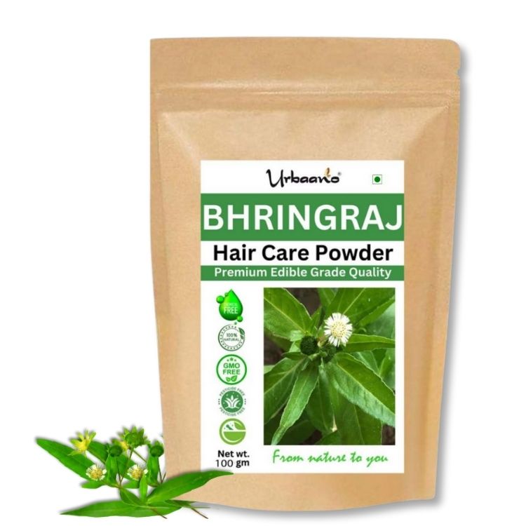 Pure Organic Bhringraj Powder, Eclipta alba for Hair Growth, Hair Mask