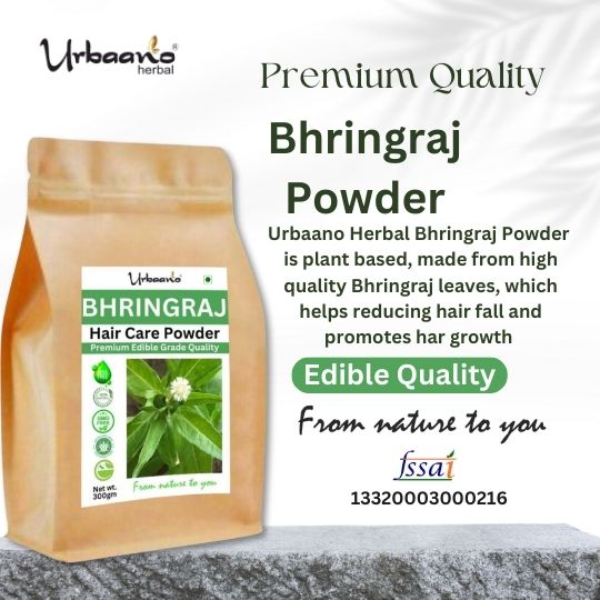 Pure Organic Bhringraj Powder, Eclipta alba for Hair Growth, Hair Mask